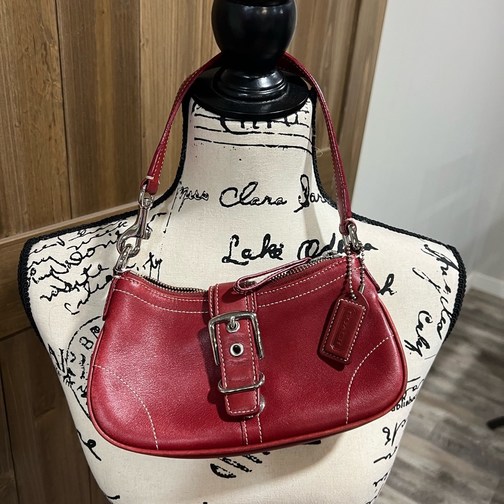 COACH Vintage Red Mini Leather Bag